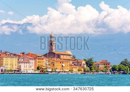 Salo, Italy - August, 8, 2019: View Of Salo Village. Lake Garda