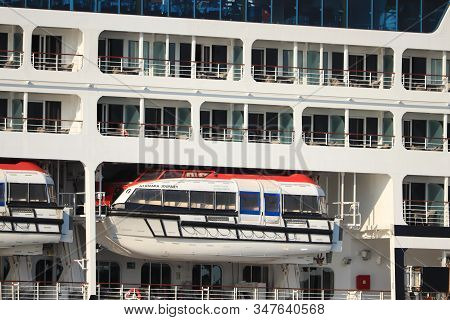 Velsen, The Netherlands August 24th, 2019: Azamara Journey Owned And Operated By Azamara Club Cruise