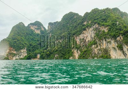 Rock Formations Beautifully Arranged Within The Ratchaprapa Dam, Also Known As The Cheow Lan Dam In 