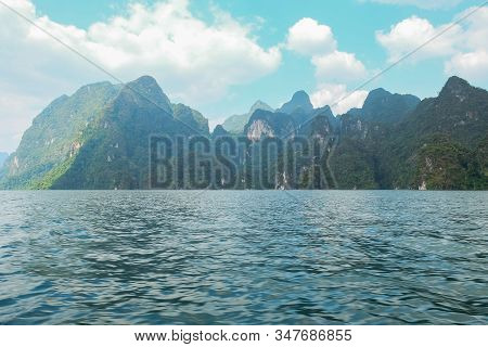 Rock Formations Beautifully Arranged Within The Ratchaprapa Dam, Also Known As The Cheow Lan Dam In 