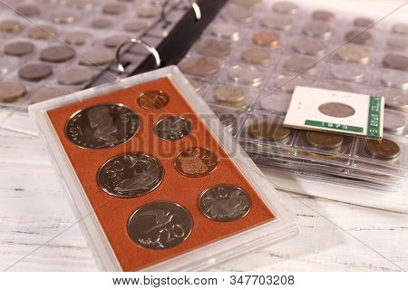 Many Coins Of Different Countries And The Times Of Their Use. Numismatics. Hobby