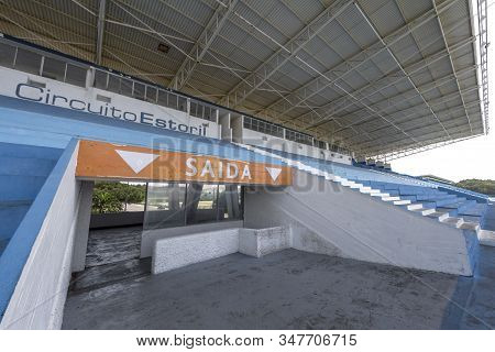 Alcabideche, Portugal - April 2018: View At Circuito Estoril - Famous Formula 1 Stadium
