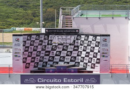 Alcabideche, Portugal - April 2018: View At Circuito Estoril - Famous Formula 1 Stadium