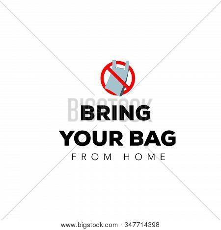 No Plastic Campaign. No Plastic Bag Campain. No Plastic Straws Campaign. Vector Typography Illustrat