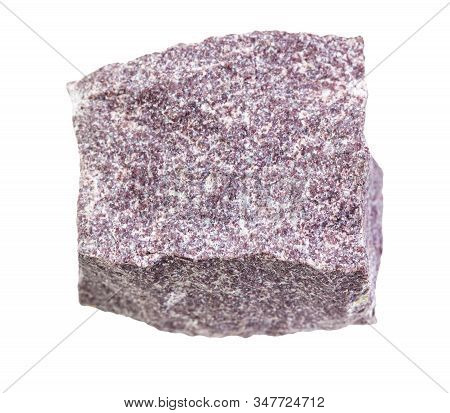 Closeup Of Sample Of Natural Mineral From Geological Collection - Unpolished Alunite Rock Isolated O