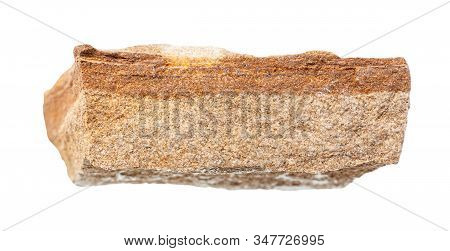 Closeup Of Sample Of Natural Mineral From Geological Collection - Unpolished Polymictic Sandstone Ro