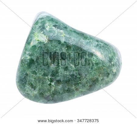 Closeup Of Sample Of Natural Mineral From Geological Collection - Polished Jadeite (green Jade) Gems