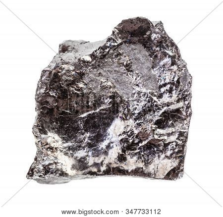 Closeup Of Sample Of Natural Mineral From Geological Collection - Raw Bituminous Coal (black Coal) R