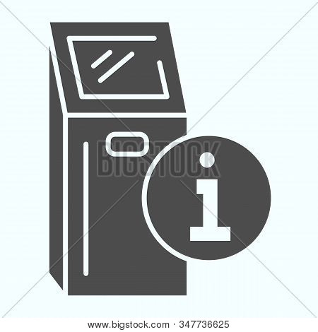 Information Point Solid Icon. Internet Box With Internet Access Vector Illustration Isolated On Whit