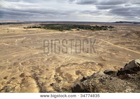 View Of The Oasis From The Top Of The Hill