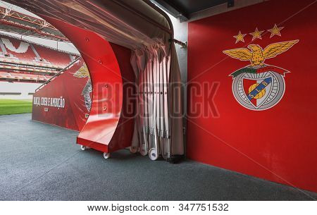 Lisboa, Portugal - April 2018: Exit On To The Grounds At Estadio Da Luz - The Official Playground Of