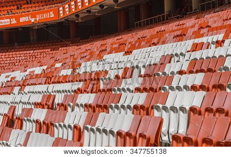 Lisboa, Portugal - April 2018: Tribunes At Estadio Da Luz - The Official Playground Of Fc Benfica