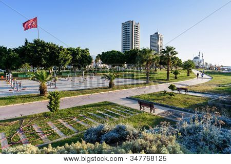 Iskenderun, Turkey - August 24, 2019: Hilton Hotel In Embankment Of Iskenderun City Which Is Located