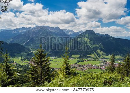Landscape Around Bad Hindelang In Bavaria, Germany