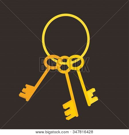 Illustrationt Of  Graphics Of Golden, Old Keys