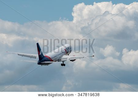 July 2, 2019, Moscow, Russia. Airplane Boeing 767-300 Azur Air Airline At Vnukovo Airport In Moscow.