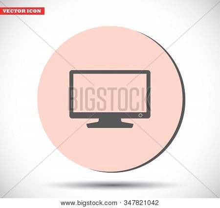Monitor Vector Icon , Lorem Ipsum Flat Design