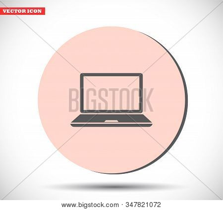 Laptop Vector Icon , Lorem Ipsum Flat Design