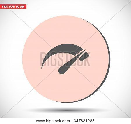 Speedometer Vector Icon , Lorem Ipsum Flat Design