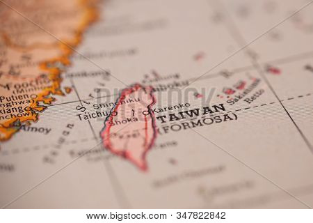Taiwan In Vintage World Atlas