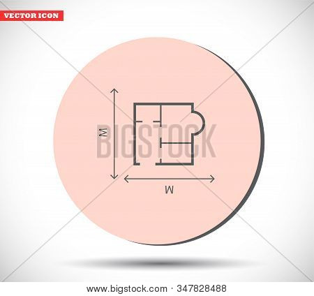 House Size Iconvector Icon , Lorem Ipsum Flat Design