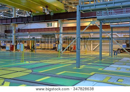 Subway Train Service Depot. Moscow, Russia