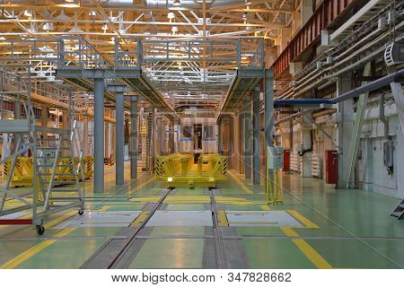 Subway Train Service Depot. Moscow, Russia
