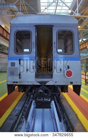 Subway Train Service Depot. Moscow, Russia