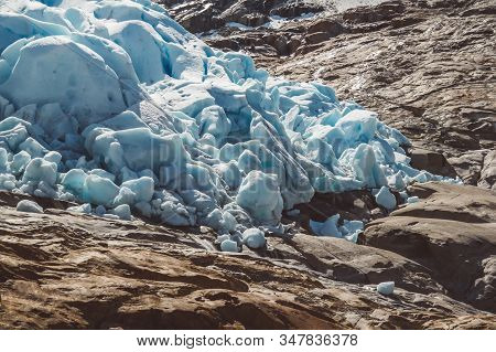 Beautiful Scenery On The Mountains And The Glacier Svartisen Landscape In Norway Scandinavian Nature