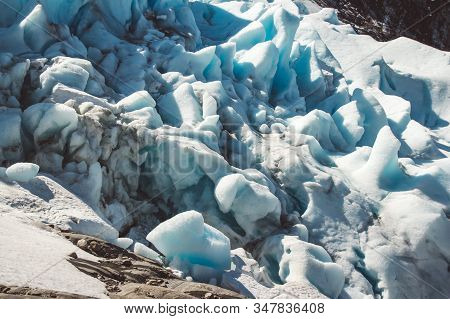 Beautiful Scenery On The Mountains And The Glacier Svartisen Landscape In Norway Scandinavian Nature