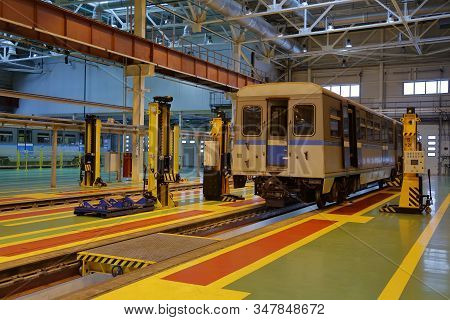 Subway Train Service Depot. Moscow, Russia