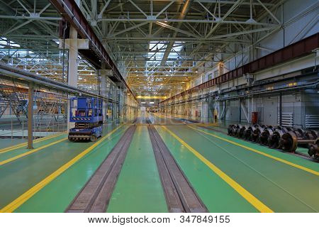 Subway Train Service Depot. Moscow, Russia