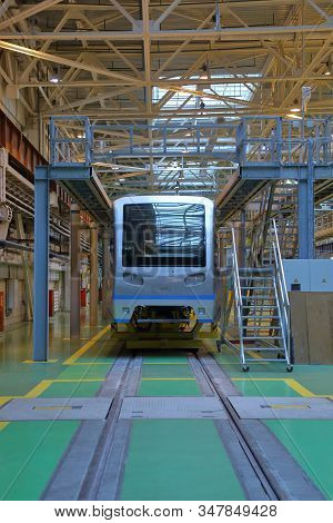 Subway Train Service Depot. Moscow, Russia