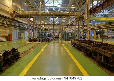 Subway Train Service Depot. Moscow, Russia
