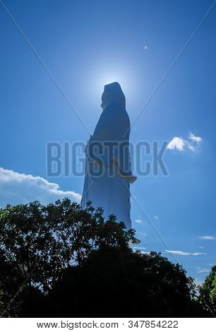 Tallest White Statue Of Guan Yin The Goddess Of Mercy And Compassion In The Buddhist Religion