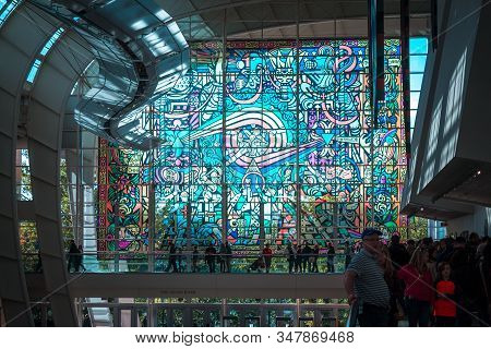 Artprize - Grand Rapids, Mi /usa - October 10th 2016: Giant Stained Glass Display During Artprize 8 