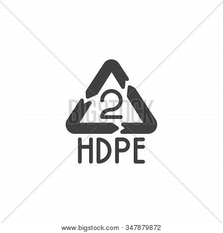 High-density Polyethylene Vector Icon. Filled Flat Sign For Mobile Concept And Web Design. Hdpe 2, I