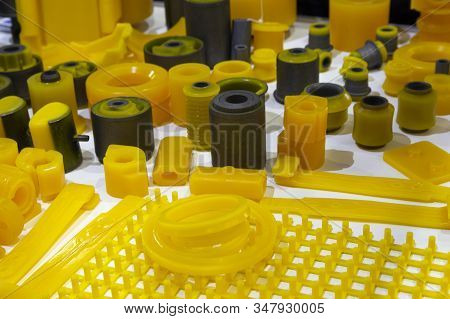 Products From Polyurethane On The Exhibition Stand. Industry