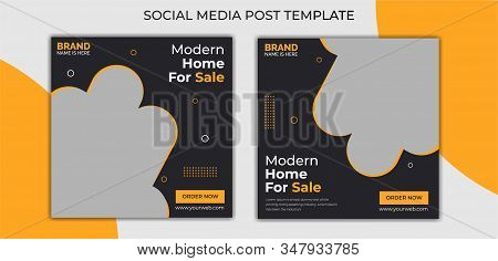Real Estate Social Media Post Template, Social Media Banners, Elegant of Real Estate or Home Sale Social Media Promotion, Square flyer design Template.