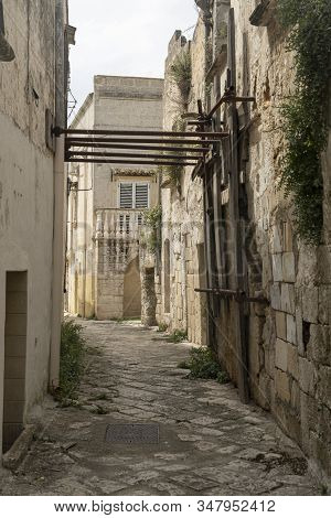 White Buildings Of Laterza, Taranto, Apulia, Southern Italy, Historic Town