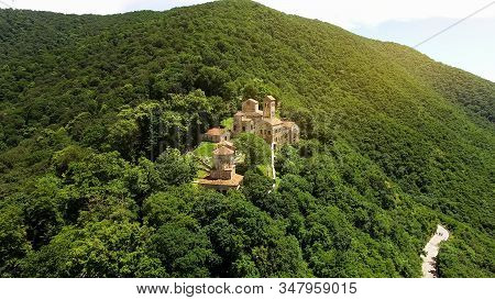 Exterior Of Famous Ancient Nekresi Monastery In Alazani Valley, Summer Tourism