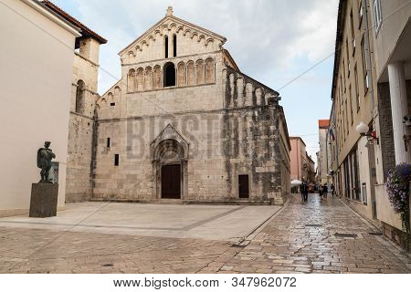 Zadar, Croatia - September 14, 2016: Church Of St. Chrysogonus Is An Active Catholic Church, Built I