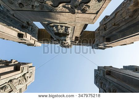Tbilisi, Georgia, October 14, 2019 : The Chronicle Of Georgia Is A Monument Located Near Tbilisi Sea