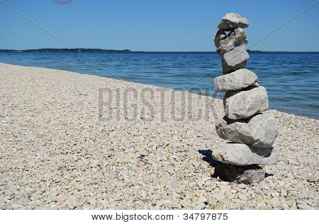 Skalní mohylu na letiště Mackinac Island