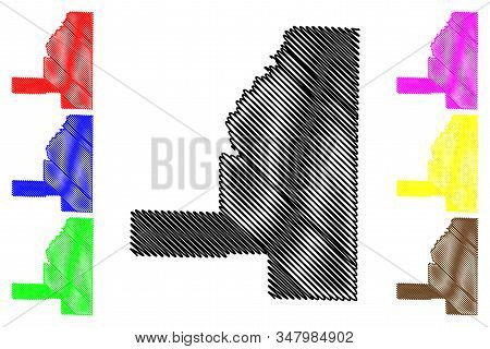 Jackson County, Arkansas (u.s. County, United States Of America,usa, U.s., Us) Map Vector Illustrati