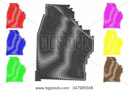 Madison County, Arkansas (u.s. County, United States Of America,usa, U.s., Us) Map Vector Illustrati