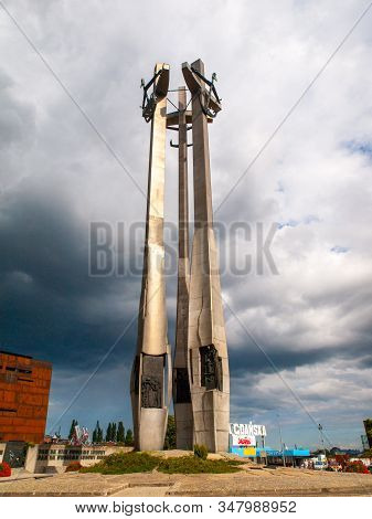 Gdansk, Poland - August 26, 2014: Monument Of Solidarity In Gdansk, Poland.