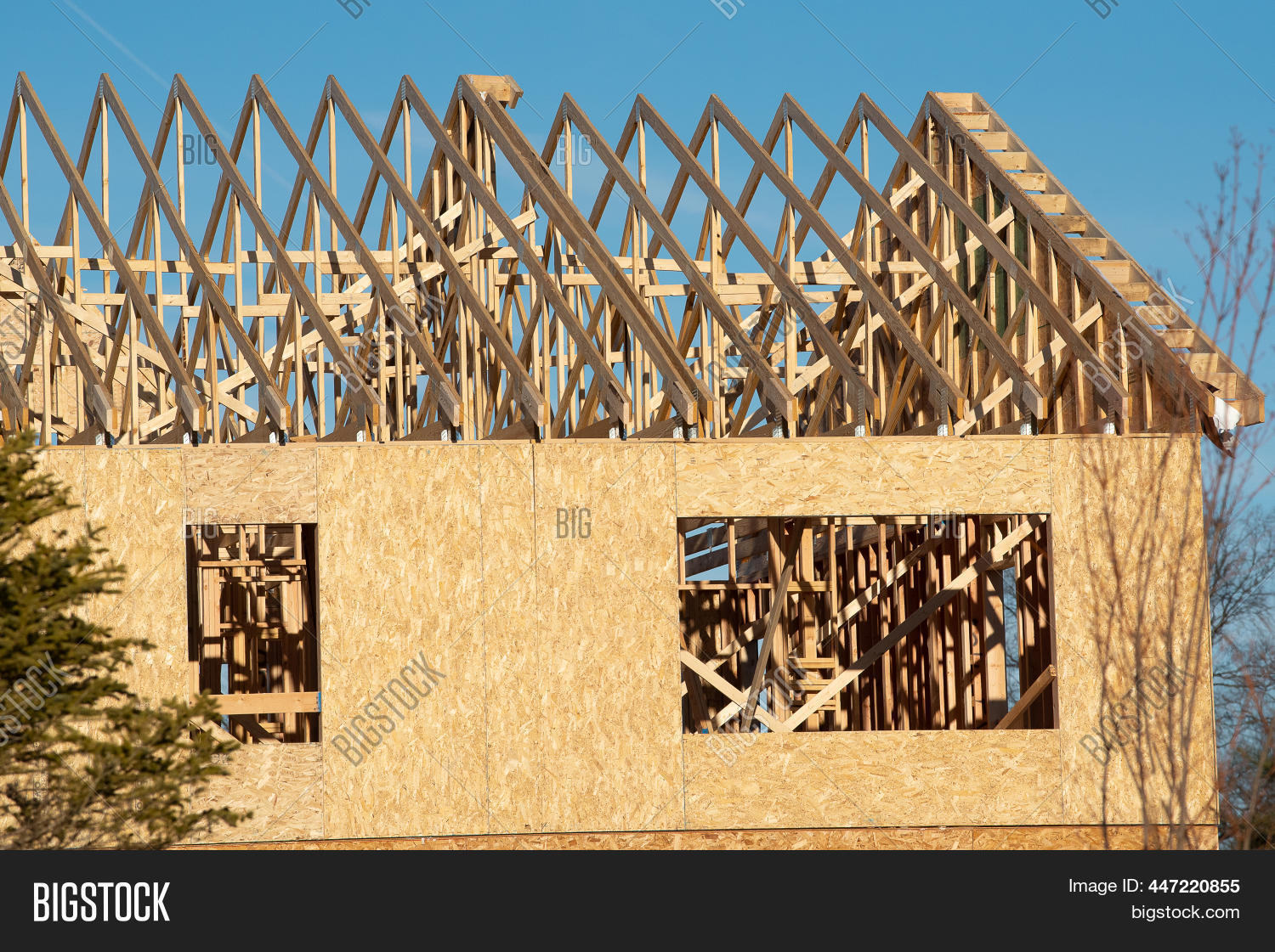 Plaster Rafters Rafters Walls Plywood Image & Photo (Free Trial) | Bigstock