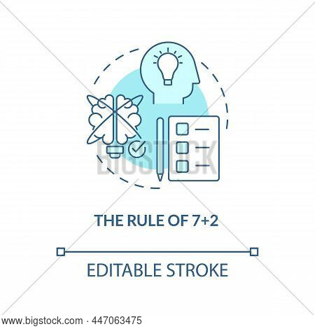 Short Term Memory Turquoise Concept Icon. Maximizing Memorability Abstract Idea Thin Line Illustrati