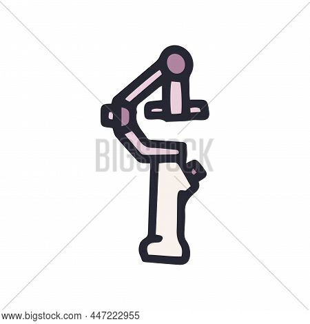 Steadicam Color Vector Doodle Simple Icon Design